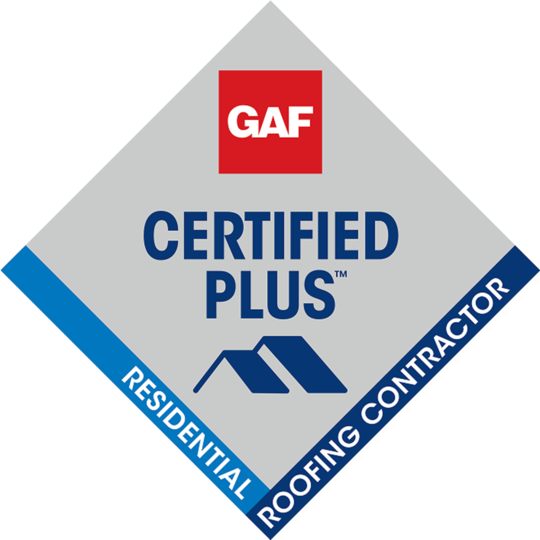 GAF Certified Plus residential roofing contractor